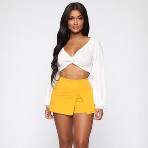 She Shoots She Skorts - Mustard